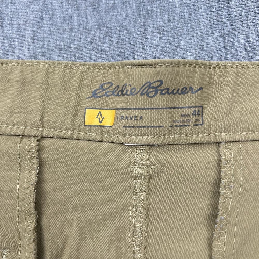 Eddie Bauer Travex Shorts Men's 44 Khaki Flat Front 10" Inseam Outdoor Hiking - Picture 8 of 15
